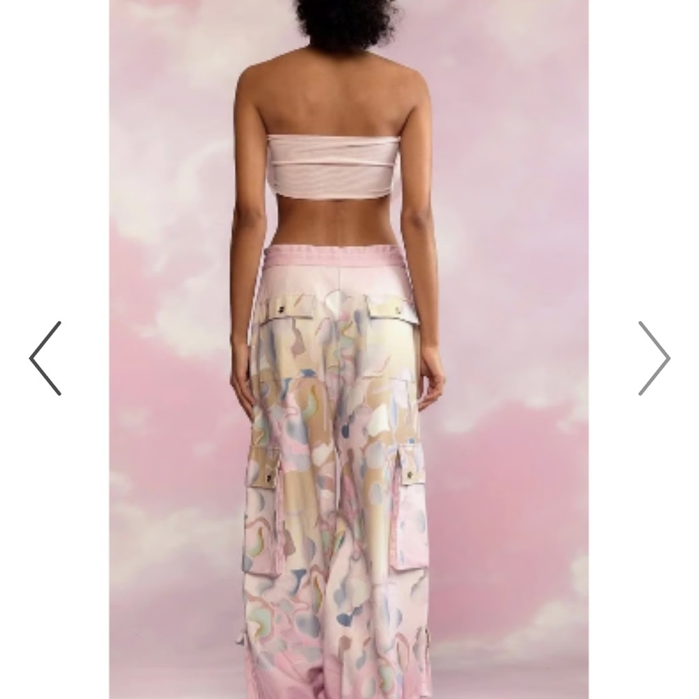 Cynthia Rowley pink  floral cargo pants